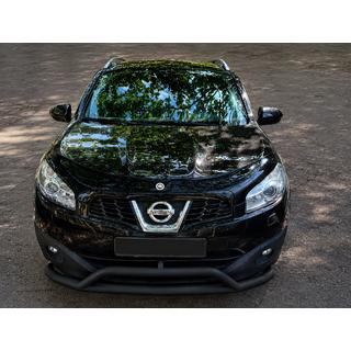 Front protection bar Black (stainless steel) Nissan Qashqai 2010-2014