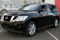 Nissan Pathfinder R51 2005-2014 Double front bull bar Black (stainless steel) photo 1