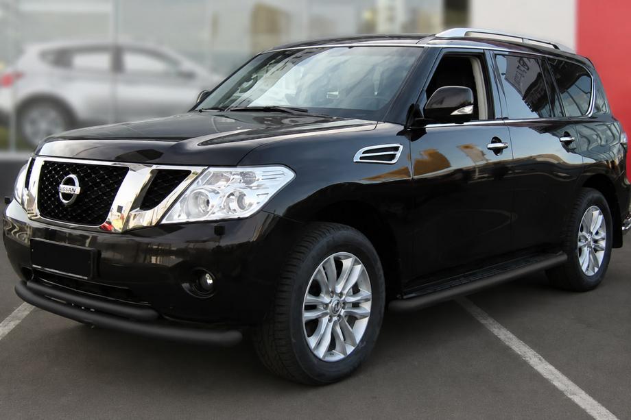 Nissan Pathfinder R51 2005-2014 Double front bull bar Black (stainless steel) Image