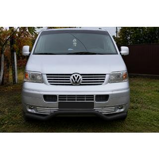Front bull bar Wave ST007 Black (stainless steel) photo 3