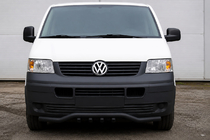 Volkswagen T5 Caravelle 2004-2010 Front bull bar wave grille ST007-1 Black (stainless steel) photo 1