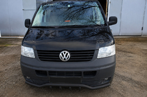 Volkswagen T5 Caravelle 2004-2010 Front bull bar wave grille ST007-1 Black (stainless steel) photo 2