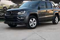 Volkswagen Amarok 2010-2022 Front bull bar F3-08.7 Black (stainless steel) photo 2