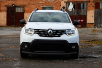 Renault Duster 2018-2024 Front bull bar F3-10 Black (stainless steel) photo 2