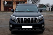 Toyota Land Cruiser Prado 150 2009-2023 Front bull bar F3-31 Black (stainless steel) photo 2