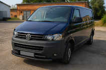 Volkswagen T5 2010-2015 Front bull bar F3-42 Black (stainless steel) photo 2