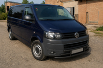 Volkswagen T5 2010-2015 Front bull bar F3-42 Black (stainless steel) photo 3