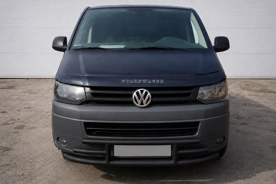 Volkswagen T5 2010-2015 Front bull bar F3-42 Black (stainless steel) Image