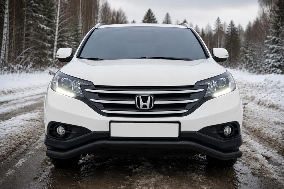 Honda CRV 2012-2016 Front bull bar ST007 Black (stainless steel) Image