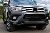 Toyota Hilux 2015- Front bull bar ST007 Black (stainless steel) photo 1
