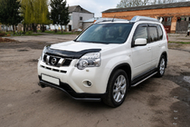Nissan X-trail T31 2007-2014 Front bull bar ST007 Black (stainless steel) photo 3