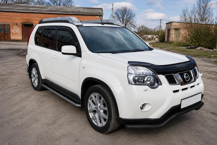 Nissan X-trail T31 2007-2014 Front bull bar ST007 Black (stainless steel) Image