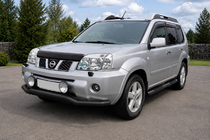 Nissan X-trail T30 2002-2007 Front bull bar ST007 Black (stainless steel) photo 1