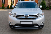Toyota Highlander 2008-2013 Front protection bar ST008 Black (2010-2013, stainless steel) photo 2