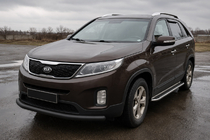 Kia Sorento II XM 2009-2014 Front bull bar ST008 Black (2013-2015, stainless steel) photo 1