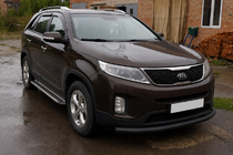 Kia Sorento II XM 2009-2014 Front bull bar ST008 Black (2013-2015, stainless steel) photo 3