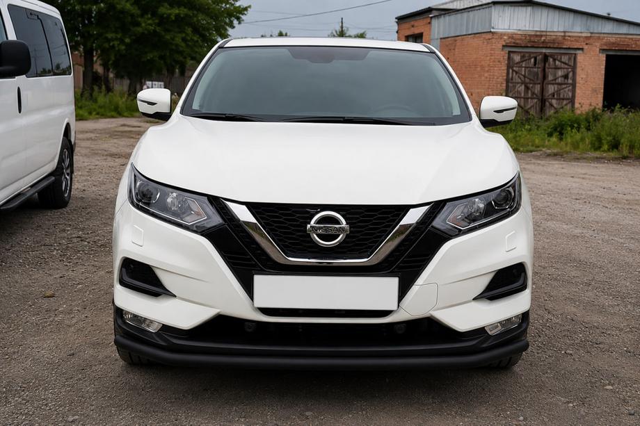Nissan Qashqai 2014-2021 Front bull bar ST008 Black (2017-2021, stainless steel) Image