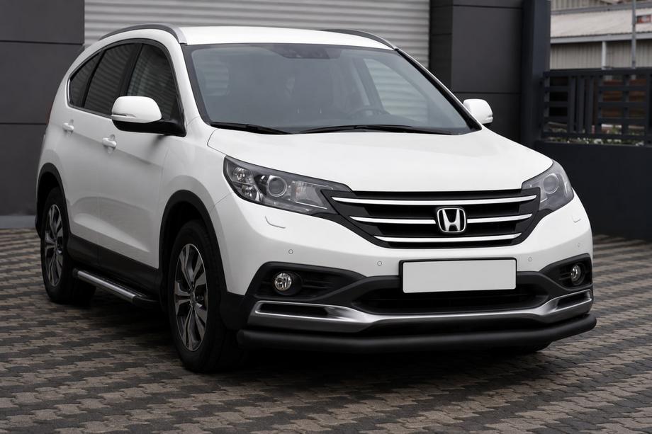 Honda CRV 2012-2016 Front protection bar ST008 Black (stainless steel) Image