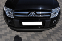 Mitsubishi Pajero Wagon III 1999-2006 Front protection bar ST008 Black (stainless steel) photo 2