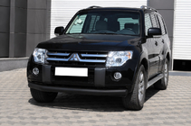 Mitsubishi Pajero Wagon III 1999-2006 Front protection bar ST008 Black (stainless steel) photo 1