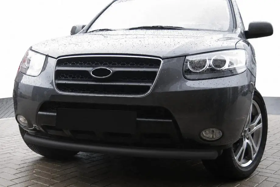 Hyundai Santa Fe 2 2006-2012 Front protection bar ST008 Black (stainless steel) Image