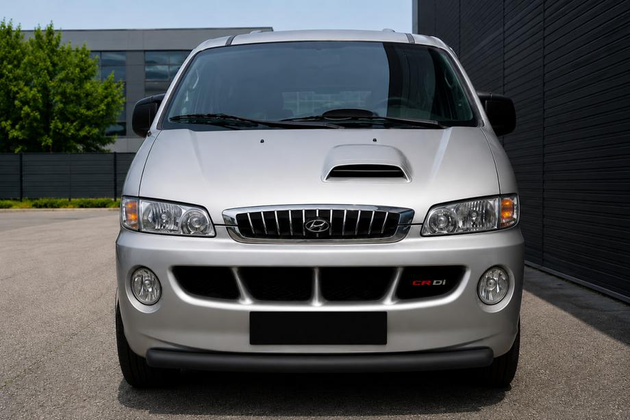 Hyundai H200, H1, Starex 1998-2007 Front protection bar ST008 Black (stainless steel) Image
