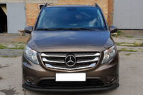 Mercedes Vito/V-class W447 2014- Front protection bar ST008 Black (stainless steel) photo 1
