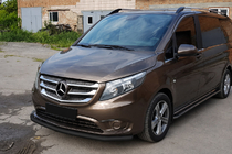 Mercedes Vito/V-class W447 2014- Front protection bar ST008 Black (stainless steel) photo 2