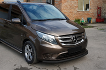 Mercedes Vito/V-class W447 2014- Front protection bar ST008 Black (stainless steel) photo 3