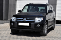Mitsubishi Pajero Wagon IV 2006-2021 Front protection bar ST008 Black (stainless steel) photo 2