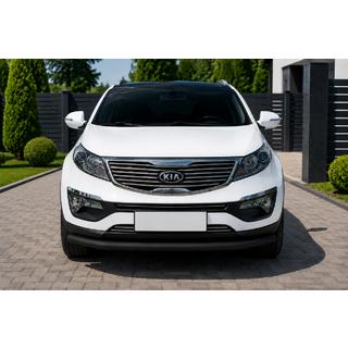 Front Bumper Guard ST008 Black (Stainless Steel) Kia Sportage 2010-2015