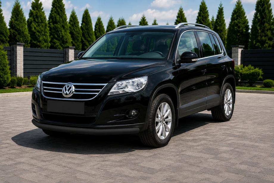 Volkswagen Tiguan 2007-2016 Front Bumper Guard ST008 Black (Stainless Steel) Image