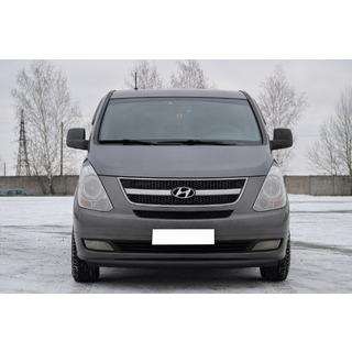 Front Bumper Guard ST008 Black (Stainless Steel) Hyundai H300, H1, Starex 2008-2020 photo 1