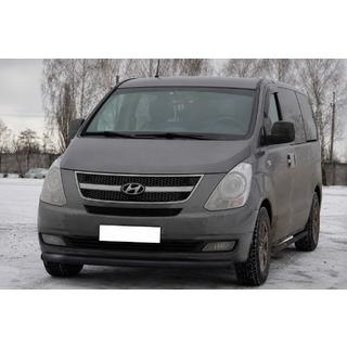 Front Bumper Guard ST008 Black (Stainless Steel) Hyundai H300, H1, Starex 2008-2020 photo 3