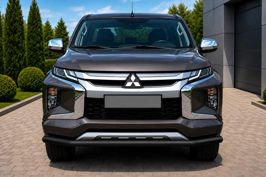 Fiat Fullback 2016- Front Bumper Guard ST008 Black (Stainless Steel) Image