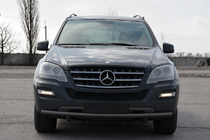 Mercedes ML W164 2005-2011 Front Bumper Guard ST008 Black (Stainless Steel) photo 1