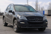 Mercedes ML W164 2005-2011 Front Bumper Guard ST008 Black (Stainless Steel) photo 2