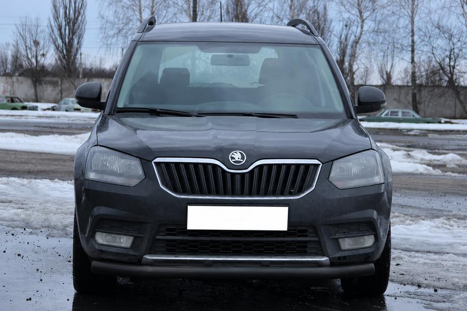 Skoda Yeti 2009-2017 Front Bumper Guard ST008 Black (Stainless Steel) Photo 1