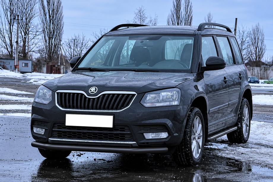 Skoda Yeti 2009-2017 Front Bumper Guard ST008 Black (Stainless Steel) Photo 2