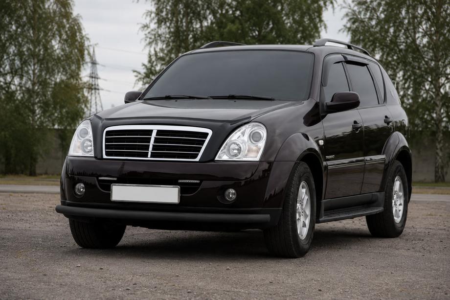 SsangYong Rexton I 2001-2017 Front Bumper Guard ST008 Black (Stainless Steel) Image