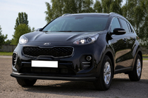 Kia Sportage 2015-2021 Front Bumper Guard ST008 Black (Stainless Steel) photo 1