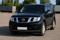 Nissan Pathfinder R51 2005-2014 Front bull bar ST008-1 Black (stainless steel) photo 1