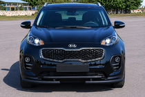 Kia Sportage 2015-2021 Front bull bar ST009 Black (stainless steel) photo 1