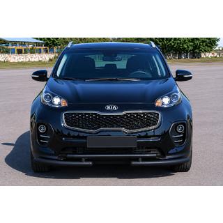 Front bull bar ST009 Black (stainless steel) Kia Sportage 2015-2021 photo 1