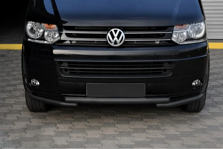 Volkswagen T5 2010-2015 Front protection bar ST009 Greyder Black (stainless steel) Image