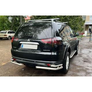 Rear Guard AK003-Double (2 pcs, stainless steel) Mitsubishi Pajero Sport 2008-2015