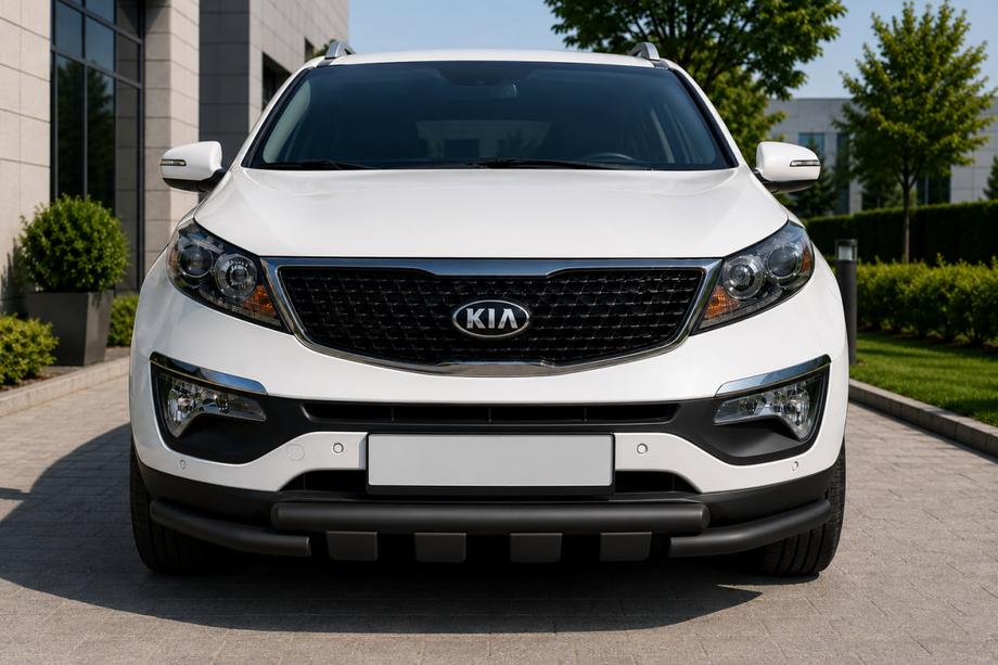 Kia Sorento II XM 2009-2014 Front bull bar ST009-15 Black (2013-2015, stainless steel) Image