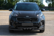 Kia Sportage 2015-2021 Front protection bar ST009-15 Black (stainless steel) photo 1