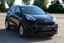 Kia Sportage 2015-2021 Front protection bar ST009-15 Black (stainless steel) photo 2