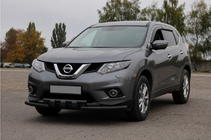 Nissan X-trail T32/Rogue 2014-2021 Front protection bar ST009-15 Black (stainless steel) photo 2